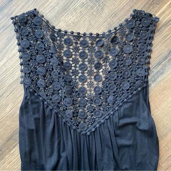 Kenneth Cole Reaction Black Sleeveless Dress with Lace Detail (M) - Picture 4 of 4